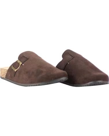 KESLEM ZUECOS L2886 DE ANTE MARRÓN CON HEBILLA MARRON