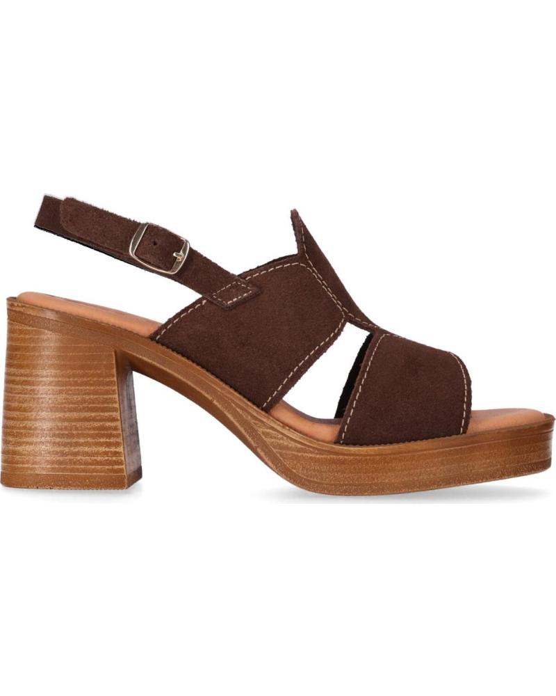 CHIKA10 SANDALIA MEDINA 01 DE TACÓN CON PLATAFORMA MARRON-BROWN