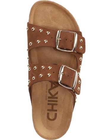 CHIKA10 SANDALIAS DERIVA 02 NOGAL CON HEBILLAS NOGAL-WALNUT