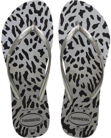 HAVAIANAS CHANCLAS MODELO 4103352H DISEÑO ANIMAL PRINT EN GRIS 9320GREY