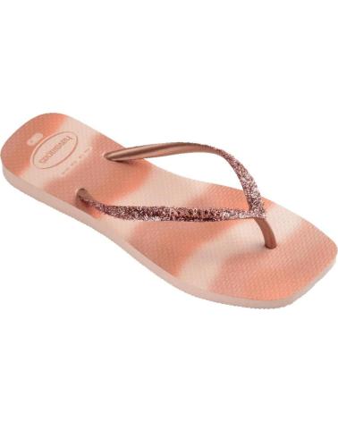 HAVAIANAS CHANCLAS SLIM SQUARE GLITTER ROSA 0076BLT 0076BLTRSE