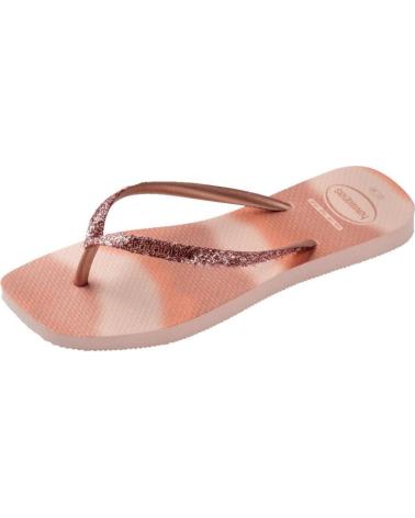 HAVAIANAS CHANCLAS SLIM SQUARE GLITTER ROSA 0076BLT 0076BLTRSE