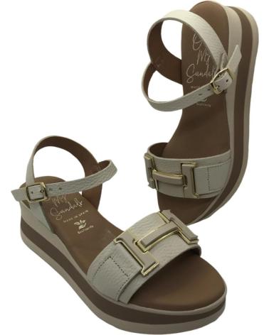 OH MY SANDALS SANDALIA DE PIEL PARA MUJER 5981 HIELO