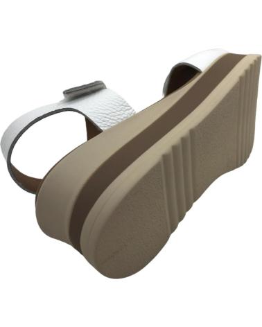 OH MY SANDALS SANDALIA DE PIEL CON PLATAFORMA Y HEBILLA DECORATIVA 5974 BLANCO
