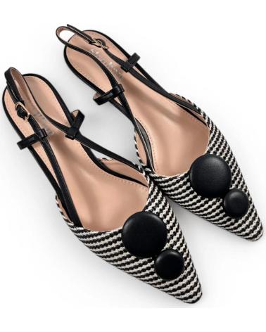 TIMBOS SANDALIA DE VESTIR CON TACÓN Y DETALLES NEGRO