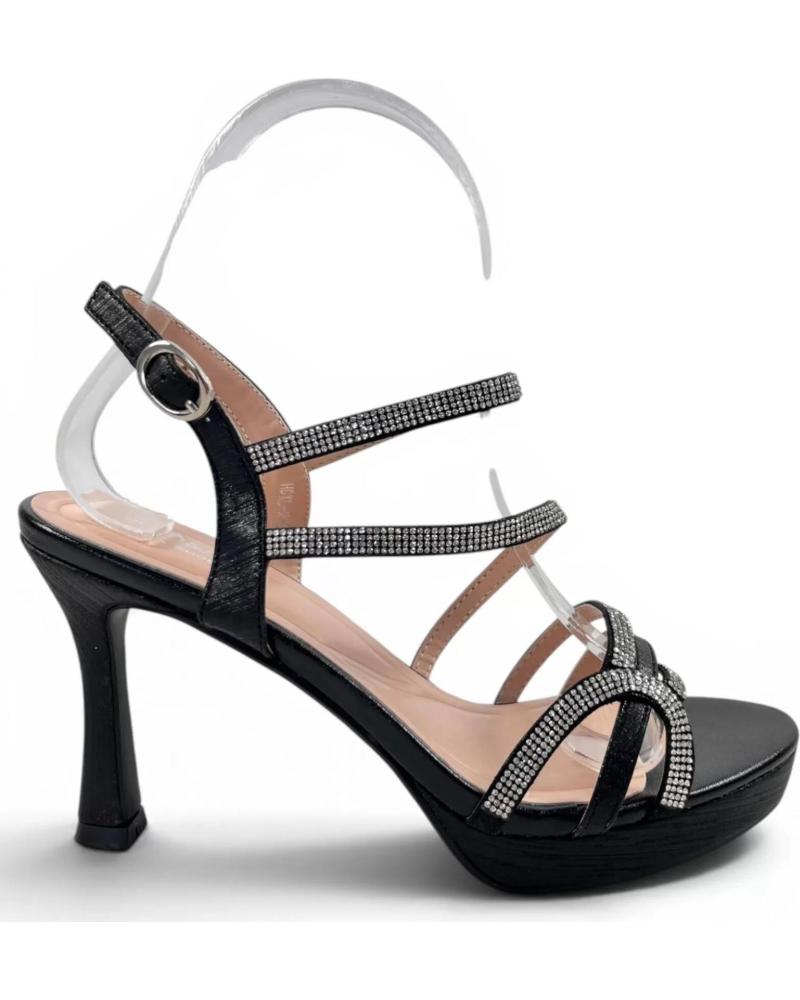 TIMBOS SANDALIA TACÓN Y PLATAFORMA FIESTA 132743 NEGRO