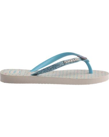 HAVAIANAS CHANCLAS NINA MODELO 4146976H ESTAMPADO COLOR BEIGE Y AZUL 0121BEIGE