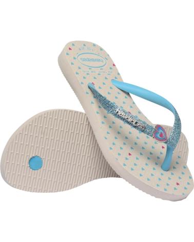 HAVAIANAS CHANCLAS NINA MODELO 4146976H ESTAMPADO COLOR BEIGE Y AZUL 0121BEIGE