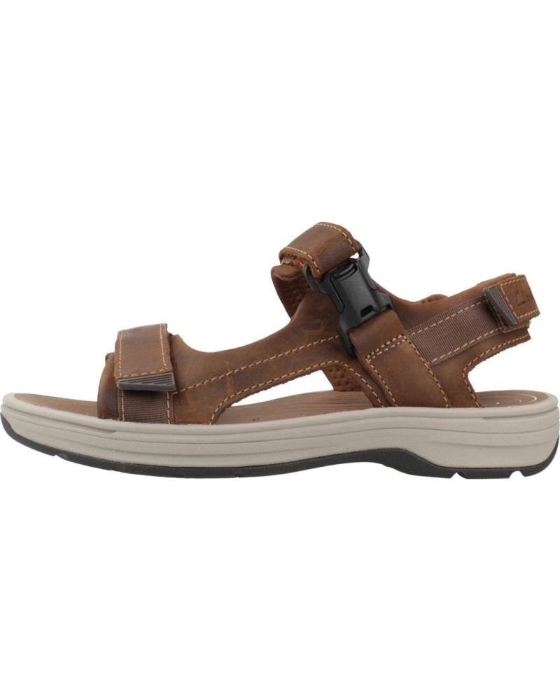 CLARKS SANDALIAS DE PIEL MODELO 26184778C COLOR MARRÓN TAN