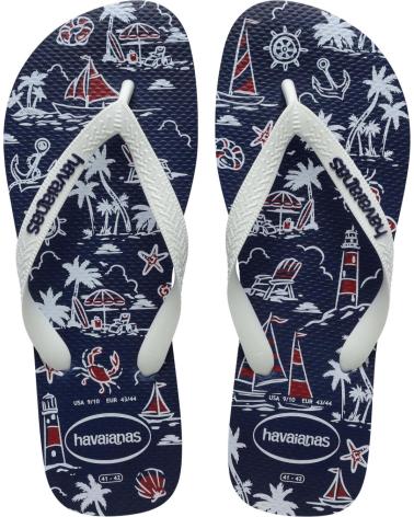 HAVAIANAS CHANCLAS MODELO 4137126H CON ESTAMPADO NÁUTICO 0306MRNBLC