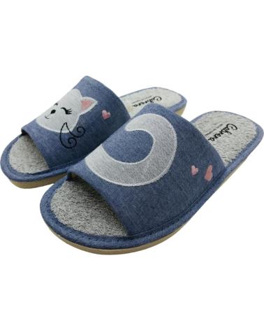 CABRERA ZAPATILLAS DE CASA VERANO 2495 DISEÑO GATO AZUL