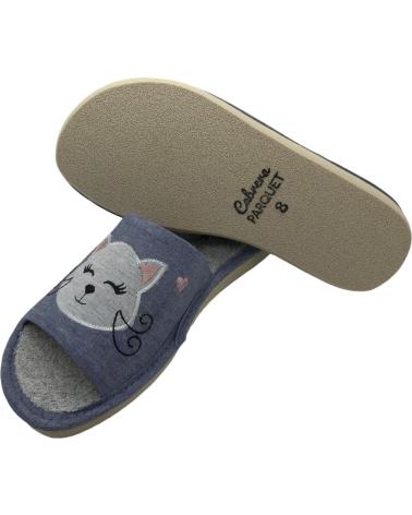 CABRERA ZAPATILLAS DE CASA VERANO 2495 DISEÑO GATO AZUL