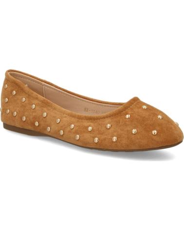 SPORT3PUNTO0 BAILARINAS KK-1040 CAMEL CON TACHUELAS VARIOS COLORES