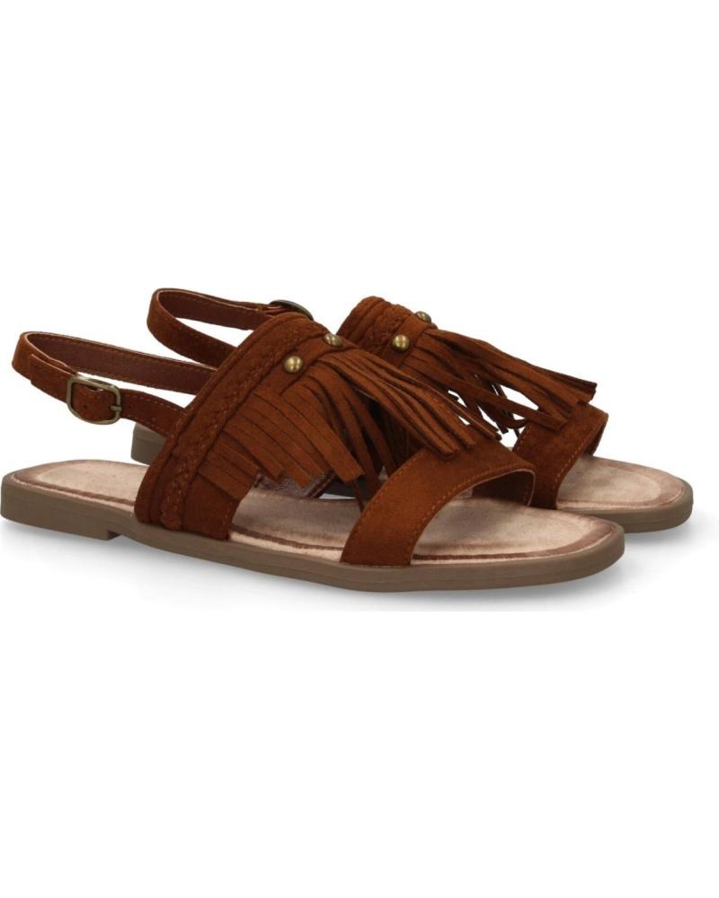 SPORT3PUNTO0 SANDALIAS TF1108 CON FLECOS EN ANTE COLOR CAMEL VARIOS COLORES