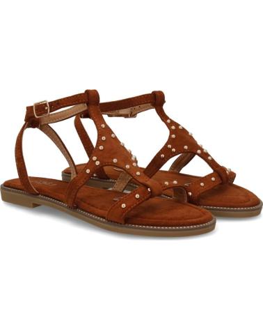 SPORT3PUNTO0 SANDALIAS PLANAS TF6068 COLOR CAMEL CON TACHUELAS VARIOS COLORES