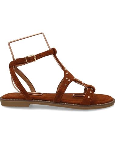 SPORT3PUNTO0 SANDALIAS PLANAS TF6068 COLOR CAMEL CON TACHUELAS VARIOS COLORES