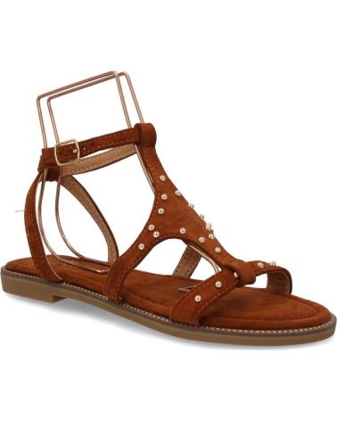 SPORT3PUNTO0 SANDALIAS PLANAS TF6068 COLOR CAMEL CON TACHUELAS VARIOS COLORES