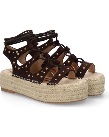 SPORT3PUNTO0 SANDALIAS PLATAFORMA TF2935 MARRÓN CON TACHUELAS VARIOS COLORES