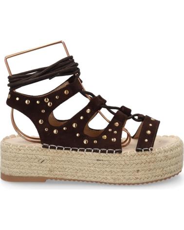 SPORT3PUNTO0 SANDALIAS PLATAFORMA TF2935 MARRÓN CON TACHUELAS VARIOS COLORES