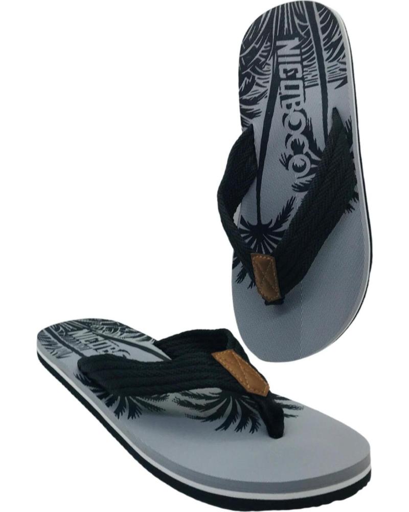 NICOBOCO CHANCLAS DE DEDO HIPPIE NEGRO