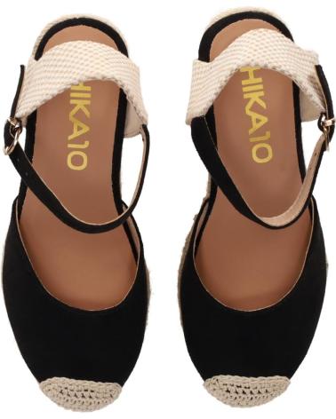 CHIKA10 SANDALIAS DE CUÑA NADITA 01 NEGRO-BLACK