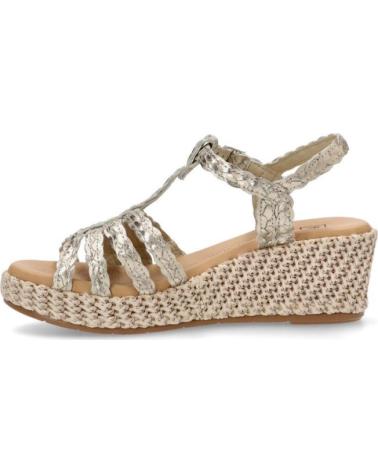 PITILLOS SANDALIAS CON CUÑA 10565 ORO DORADO