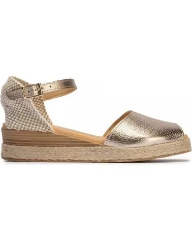 PITILLOS SANDALIAS CON CUÑA 10580 EN ORO DORADO