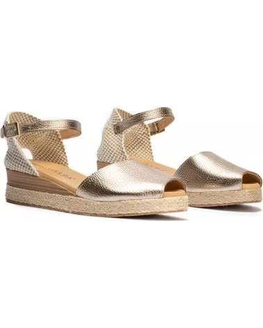 PITILLOS SANDALIAS CON CUÑA 10580 EN ORO DORADO