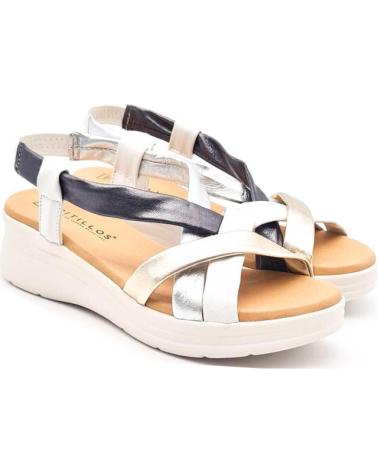 PITILLOS SANDALIAS CON CUÑA 10611 BLANCO