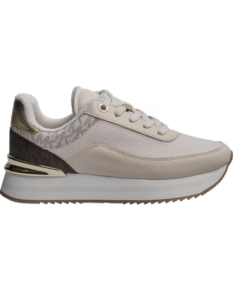 MICHAEL KORS ZAPATILLAS MUJER DEPORTIVAS HATTIE TRAINER 49T5HAFS1D BEIGE-DORADO