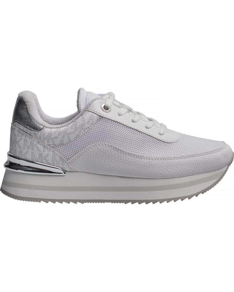 MICHAEL KORS ZAPATILLAS MUJER DEPORTIVAS HATTIE TRAINER 49T5HAFS1D BLANCO-PLATEADO