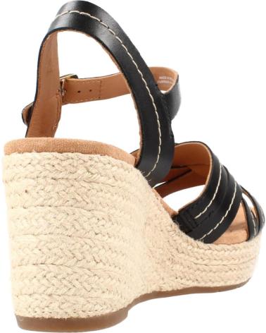 CLARKS SANDALIAS DE CUÑA SABINA STRAP BLACK