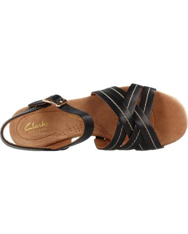 CLARKS SANDALIAS DE CUÑA SABINA STRAP BLACK