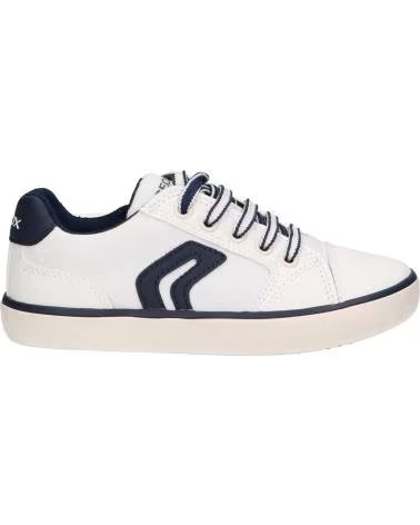 GEOX ZAPATILLAS J155CD J GISLI BLANCO-AZUL MARINO C0899 WHITE-NAVY