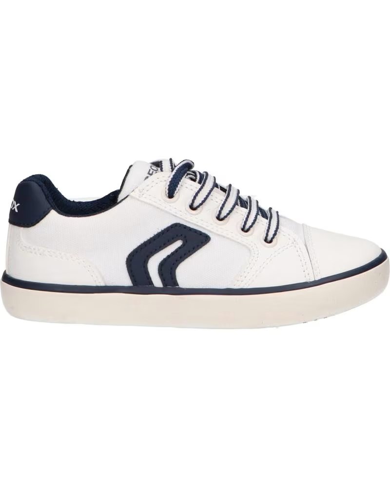 GEOX ZAPATILLAS J155CD J GISLI BLANCO-AZUL MARINO C0899 WHITE-NAVY