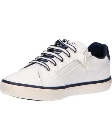 GEOX ZAPATILLAS J155CD J GISLI BLANCO-AZUL MARINO C0899 WHITE-NAVY