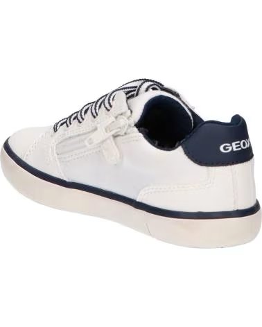 GEOX ZAPATILLAS J155CD J GISLI BLANCO-AZUL MARINO C0899 WHITE-NAVY