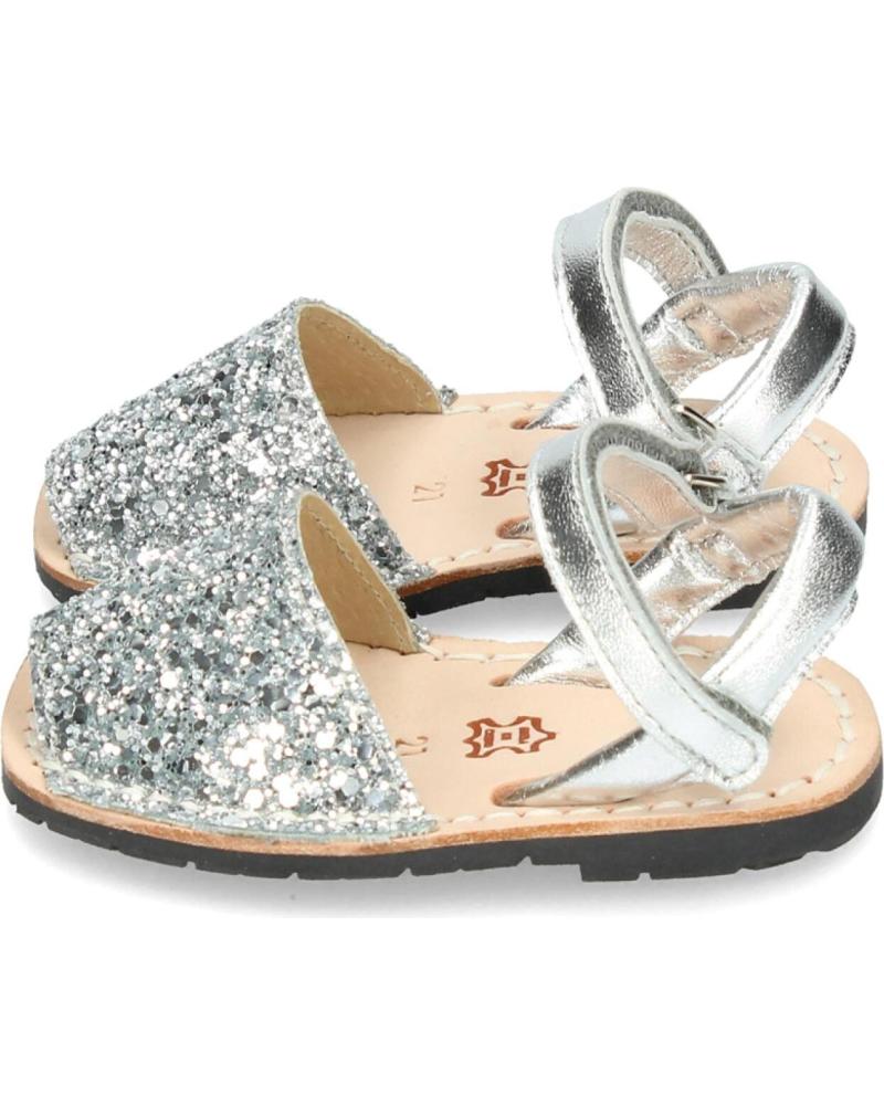 Sandalias de Niña RIA MENORCA MENORQUINA 20090-21224 GLITTER C-1 PLATA