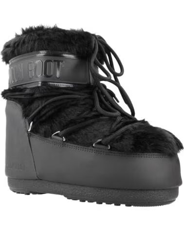 MOON BOOT BOTAS ICON LOW FAUX FUR NEGRAS BLACK