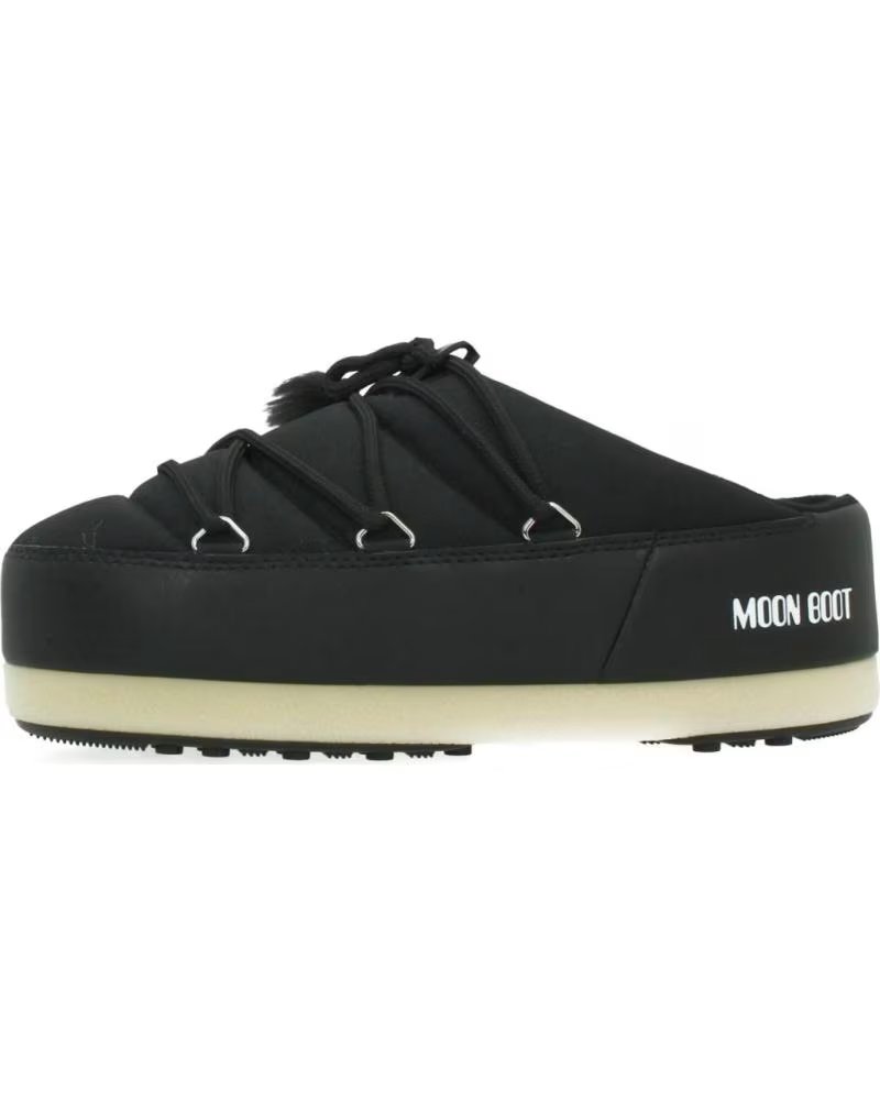MOON BOOT MOCASINES MUJER MODELO MB EVX MULE NYLON COLOR NEGRO BLACK