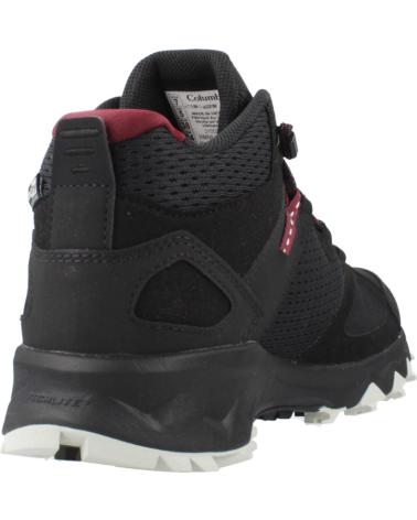 COLUMBIA ZAPATOS DE MONTANA BOTAS PEAKFREAK HERA MID OUTDRY NEGRO ASFALTO GRANATE EN NEGRO PARA UNISEX MUJER