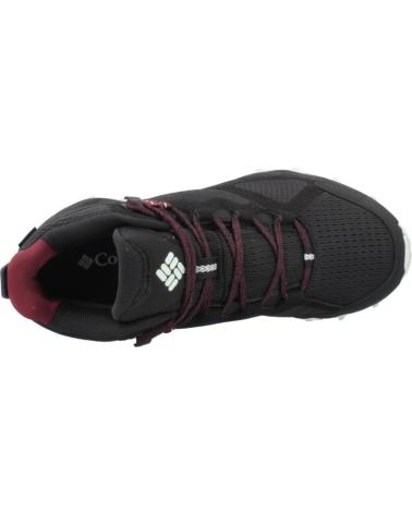 COLUMBIA ZAPATOS DE MONTANA BOTAS PEAKFREAK HERA MID OUTDRY NEGRO ASFALTO GRANATE EN NEGRO PARA UNISEX MUJER