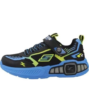 SKECHERS Zapatillas Light Storm 3 en multicolor para ninos unisex BLACK SYNTHETIC - BLACK TEXTILE - BLUE LIME TRIM