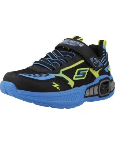 SKECHERS Zapatillas Light Storm 3 en multicolor para ninos unisex BLACK SYNTHETIC - BLACK TEXTILE - BLUE LIME TRIM