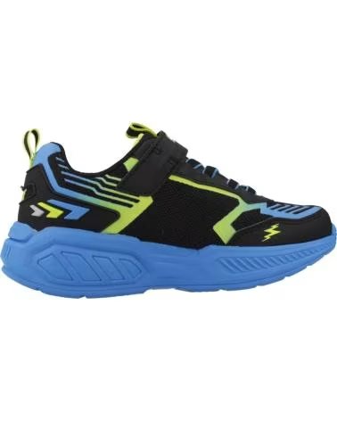 SKECHERS Zapatillas Light Storm 3 en multicolor para ninos unisex BLACK SYNTHETIC - BLACK TEXTILE - BLUE LIME TRIM
