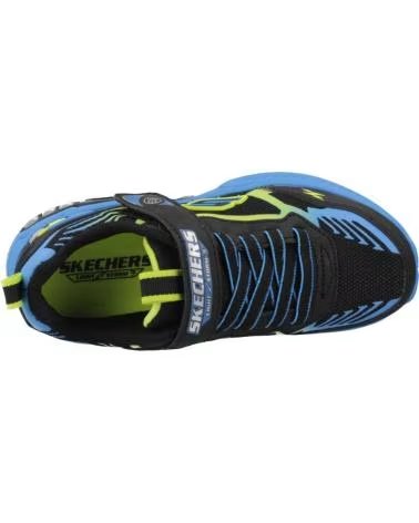 SKECHERS Zapatillas Light Storm 3 en multicolor para ninos unisex BLACK SYNTHETIC - BLACK TEXTILE - BLUE LIME TRIM