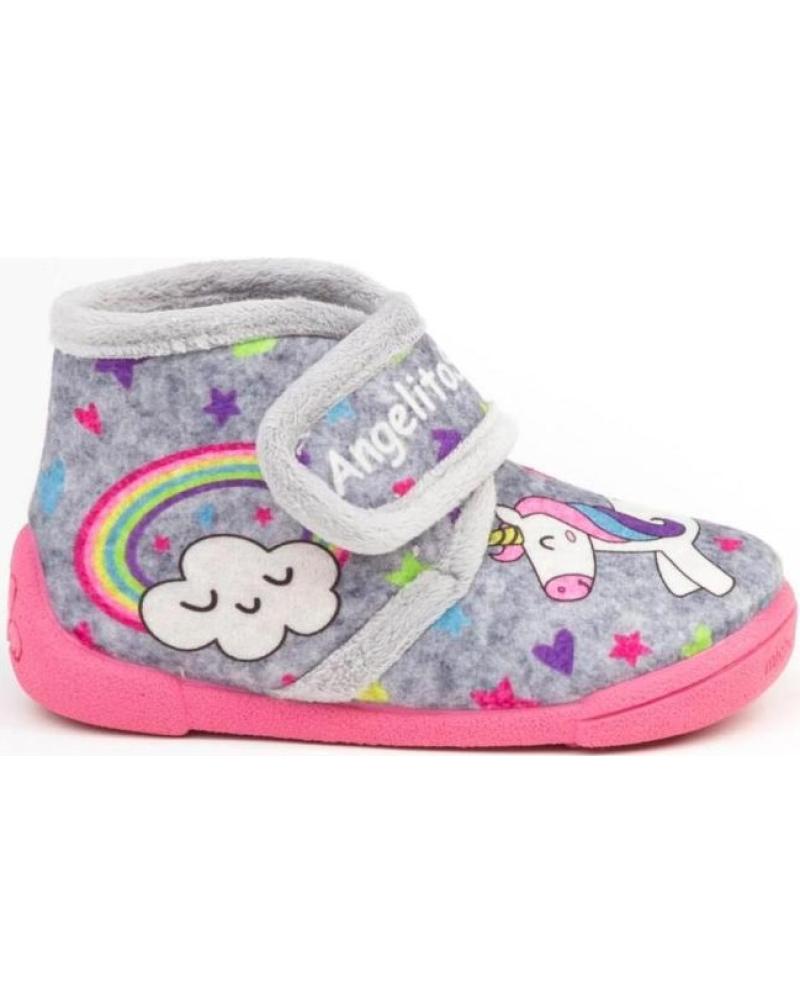 girl House slipers ANGELITOS PANTUFLA INFANTIL UNICORNIO 138 GRIS