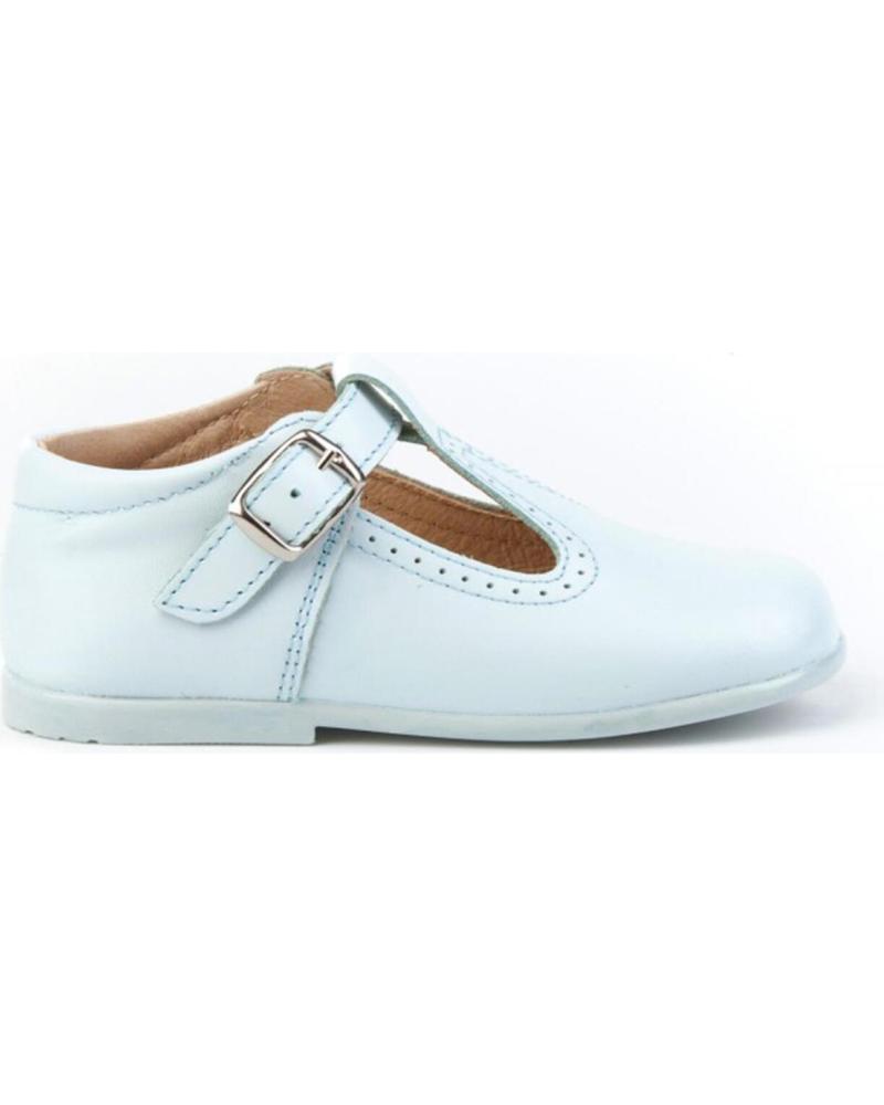 Zapatos de Niño ANGELITOS ZAPATO MERCEDITAS PIEL 503 CELESTE