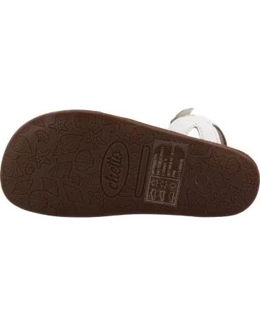 CHETTO SANDALIAS NINA MODELO 1126020CT COLOR  BLANCO