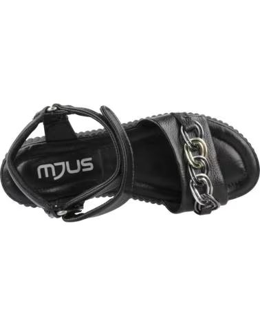 MJUS N18004 PLATFORM SANDALS NERO